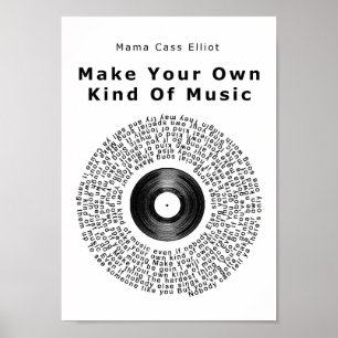 Machen Sie Ihre eigene Art von Musik Vinyl Record  Poster