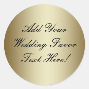 Machen Sie Ihre eigene Gold-Gastgeschenk Hochzeit Runder Aufkleber