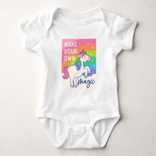 Machen Sie Ihre eigene Magie Niedliches Einhorn Baby Strampler