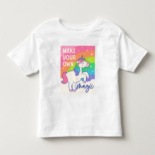 Machen Sie Ihre eigene Magie | Niedliches Einhorn Kleinkind T-shirt (Vorderseite)
