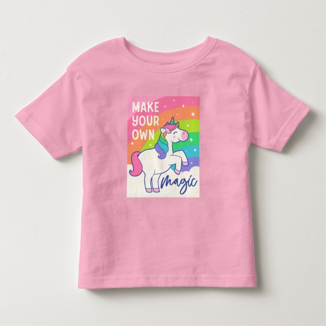 Machen Sie Ihre eigene Magie | Niedliches Einhorn Kleinkind T-shirt (Vorderseite)