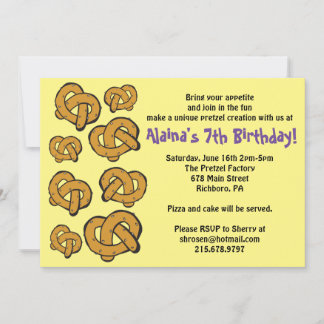 MACHEN SIE IHRE EIGENE PRETZEL Geburtstagsparty Ei Einladung