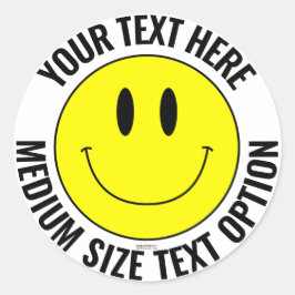 Machen Sie Ihre eigene Smilie Round Aufkleber (Mit