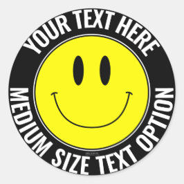 Machen Sie Ihre eigene Smilie Round Aufkleber (Mit