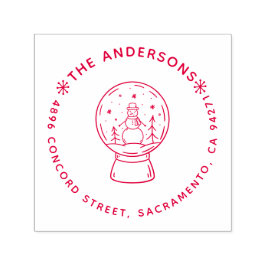 Machen Sie Ihre eigene Snowman-Rücksendeadresse Permastempel