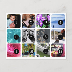 Machen Sie Ihre eigenen 12 Fotos Mailing Postkarte