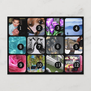 Machen Sie Ihre eigenen 12 Fotos Mailing Postkarte