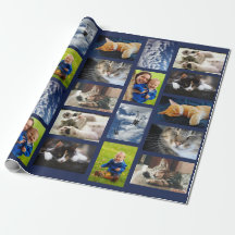 Machen Sie Ihre eigenen 9 Fotomaterial auf Navy Bl