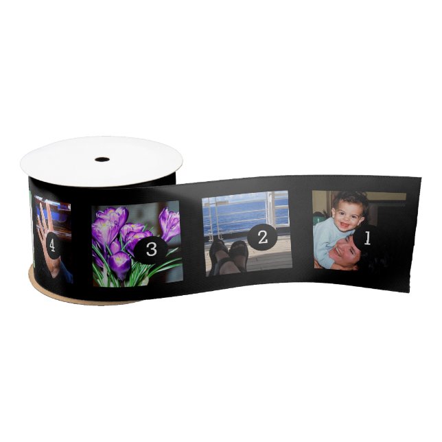Machen Sie Ihre eigenen 9 Fotos + kundengerechte Satinband (Spule)
