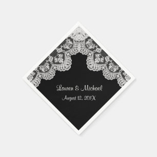 Machen Sie Ihre eigenen Imitate weiße Hochzeit. Serviette