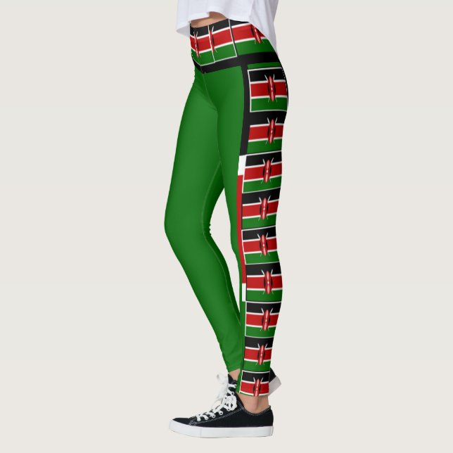 Machen Sie Ihre eigenen Kenya National Flag Colors Leggings (Links)