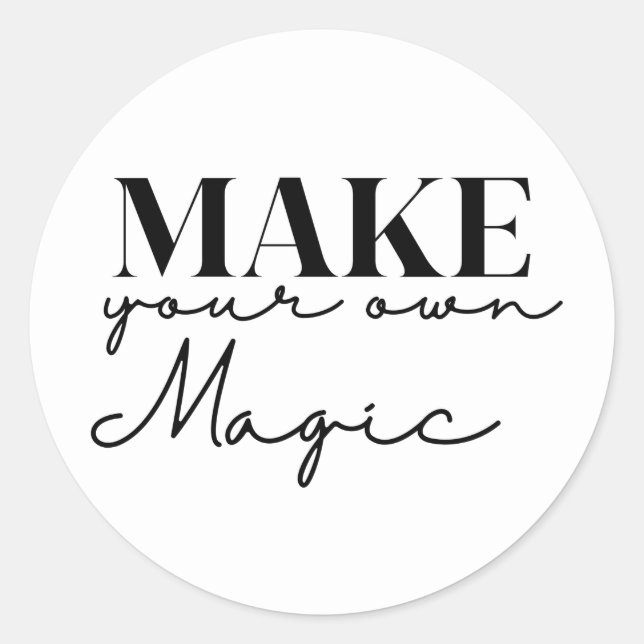 Machen Sie Ihre eigenen magischen Motivierend Aufk Runder Aufkleber (Vorderseite)