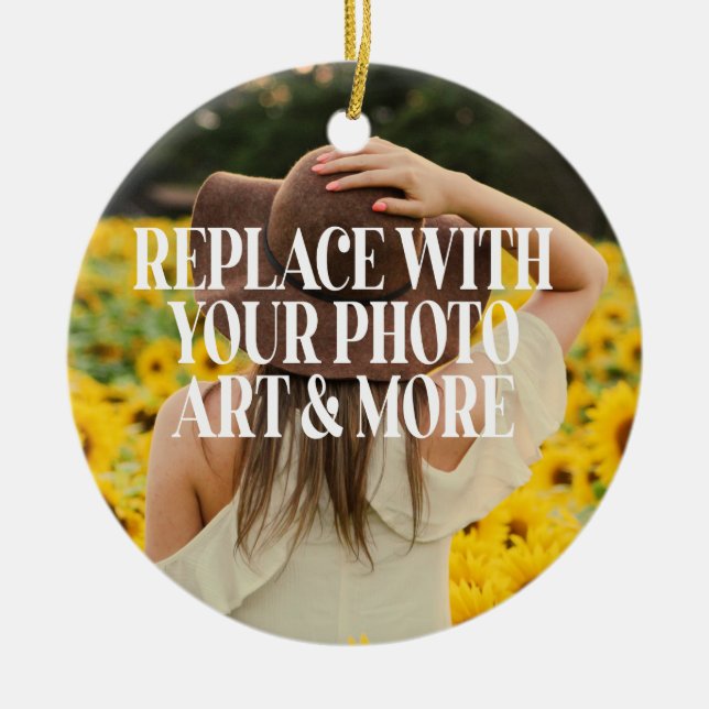 Machen Sie Ihre eigenen personalisiert Keramik Ornament (Vorne)