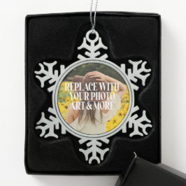 Machen Sie Ihre eigenen personalisiert Schneeflocken Zinn-Ornament