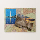 Machen Sie Ihre Ferien-Fotos zu einem Puzzle<br><div class="desc">Machen Sie Ihre Lieblings-Urlaub-Fotos zu einem Puzzle. Genießen Sie Ihr Bild ganz neu oder kreieren Sie ein besonderes Geschenk für einen Rätselfan. Dieses Rätsel ist fertig, um mit Ihren Bildern und Ihren Unterschriften in weißer Schrift angepasst zu werden. Die Fotos sind Set vor einem antiken Kartenhintergrund, das sich perfekt eignet,...</div>