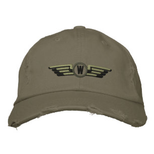 Machen Sie Ihre Monogram Aviation Laurels Pilot Fl Bestickte Baseballkappe