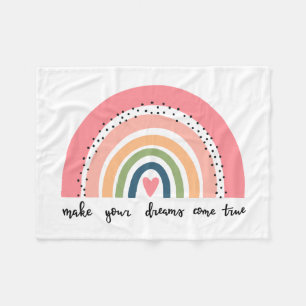 Machen Sie Ihre Träume wahr Regenbogen Fleecedecke