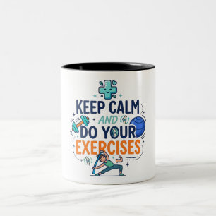 Machen Sie Ihre Übungen – Physiotherapie-Tasse Zweifarbige Tasse