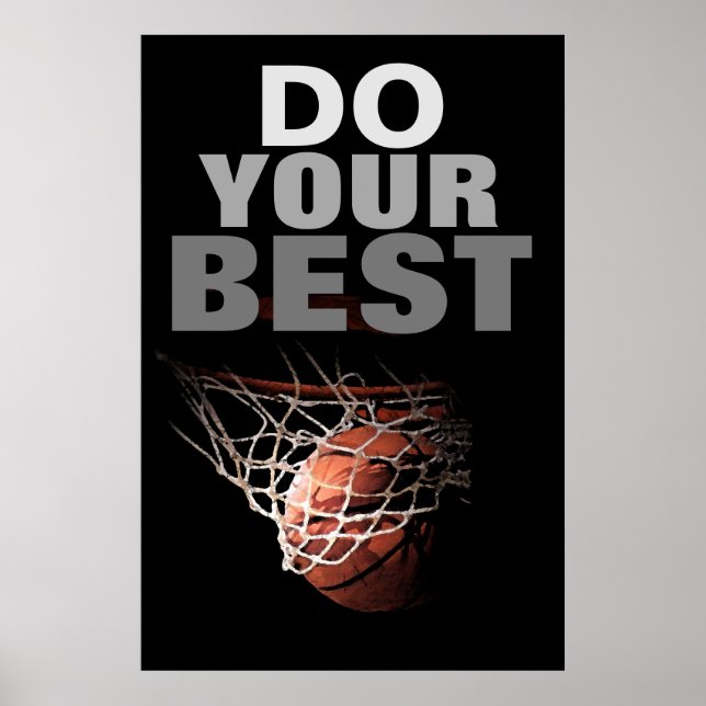 Machen Sie Ihren besten Basketball Inspiration Poster (Vorne)