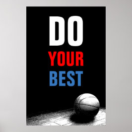 Machen Sie Ihren besten schwarz-weiß Basketball Poster
