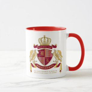 Machen Sie Ihren eigenen Coat des Arms Red Gold Ad Tasse