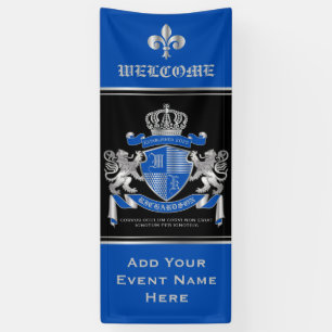 Machen Sie Ihren eigenen Coat von Arms Blue Silver Banner