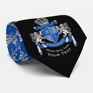 Machen Sie Ihren eigenen Coat von Arms Blue Silver Krawatte