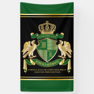 Machen Sie Ihren eigenen Coat von Arms Green Gold  Banner