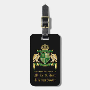 Machen Sie Ihren eigenen Coat von Arms Green Gold  Gepäckanhänger
