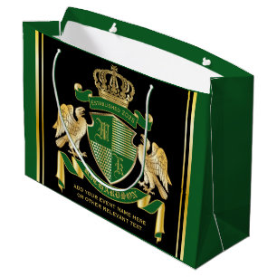 Machen Sie Ihren eigenen Coat von Arms Green Gold  Große Geschenktüte