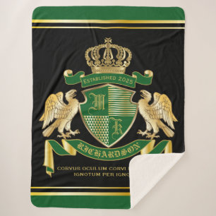 Machen Sie Ihren eigenen Coat von Arms Green Gold  Sherpadecke