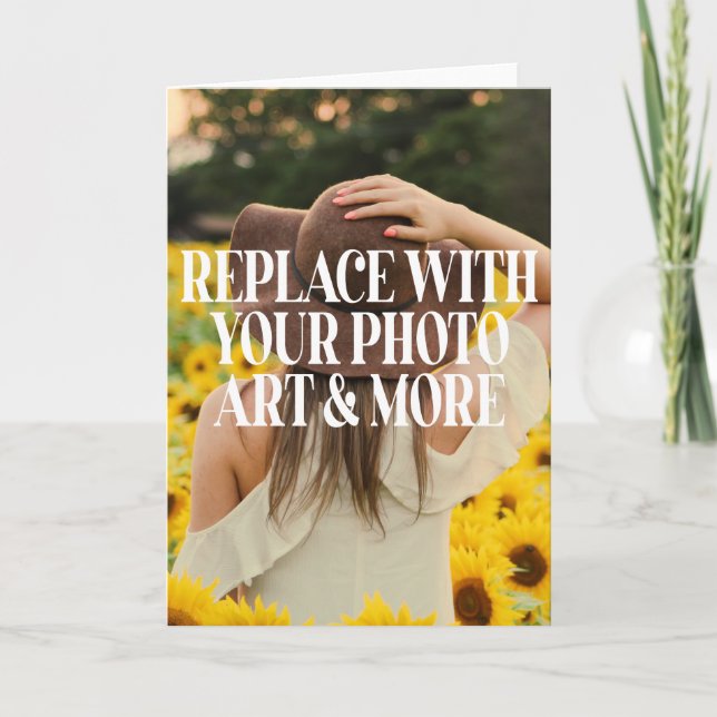 Machen Sie Ihren eigenen QR-Code auf der Rückkarte Dankeskarte (Vorderseite)