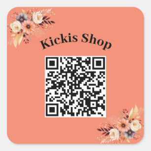 Machen Sie Ihren eigenen QR-Code-Aufkleber Quadratischer Aufkleber