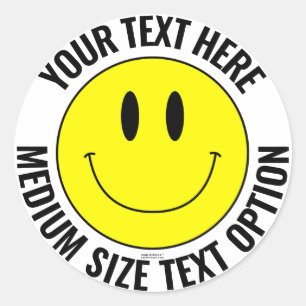 Machen Sie Ihren eigenen Smilie Round Aufkleber (M