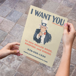 Machen Sie Ihren eigenen Uncle Sam Poster Flyer