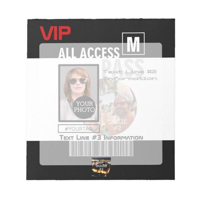 Machen Sie Ihren eigenen VIP Pass 8 Wege zu person Notizblock (Vorderseite)