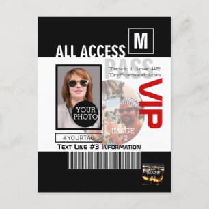 Machen Sie Ihren eigenen VIP Pass 8 Wege zu person Postkarte