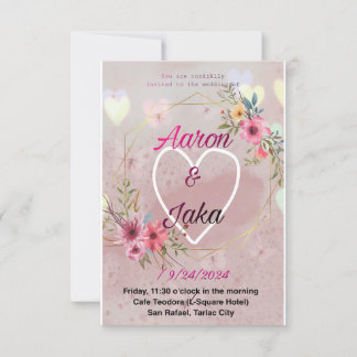 Machen Sie Ihren Hochzeitstag unvergesslich Einladung