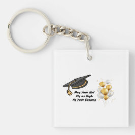 Machen Sie Ihren Hut fliegen für einen Absolventen Schlüsselanhänger