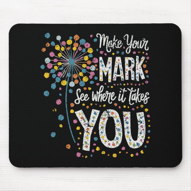Machen Sie Ihren Mark Happy Dot Day 2024 Lüster Mousepad (Vorne)