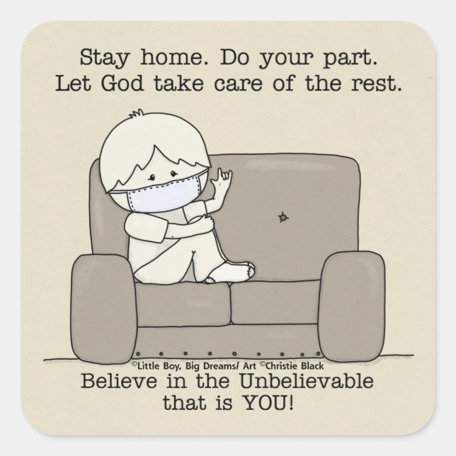 Machen Sie Ihren Teil Quadratischer Aufkleber (Vorderseite)