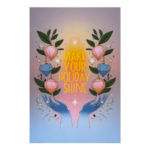 Machen Sie Ihren Urlaub in Shine Digitale Kunst Poster
