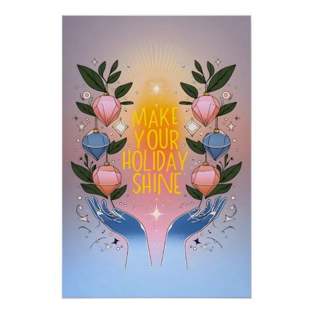 Machen Sie Ihren Urlaub in Shine Digitale Kunst Poster (Vorderseite)