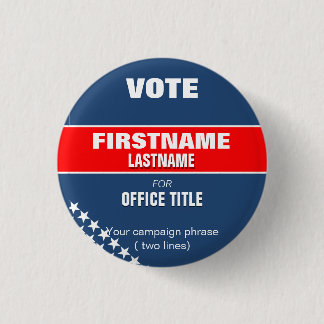Machen Sie Ihren Wahlkampagne-Button mit Sternen Button