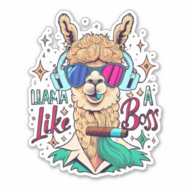 Machen Sie jeden Tag ein Llama-Party mit Aufkleber