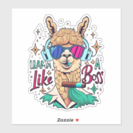 Machen Sie jeden Tag ein Llama-Party mit Aufkleber