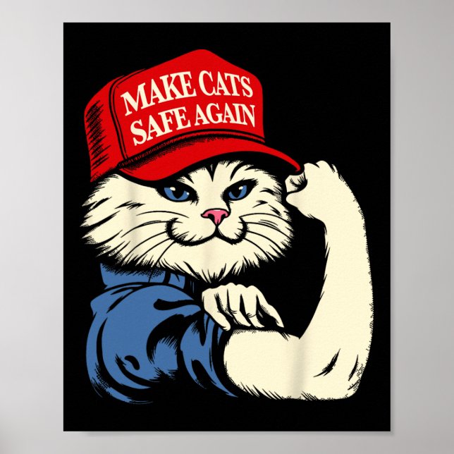 Machen Sie Katzen wieder sicher Red Hat Katzen für Poster (Vorne)