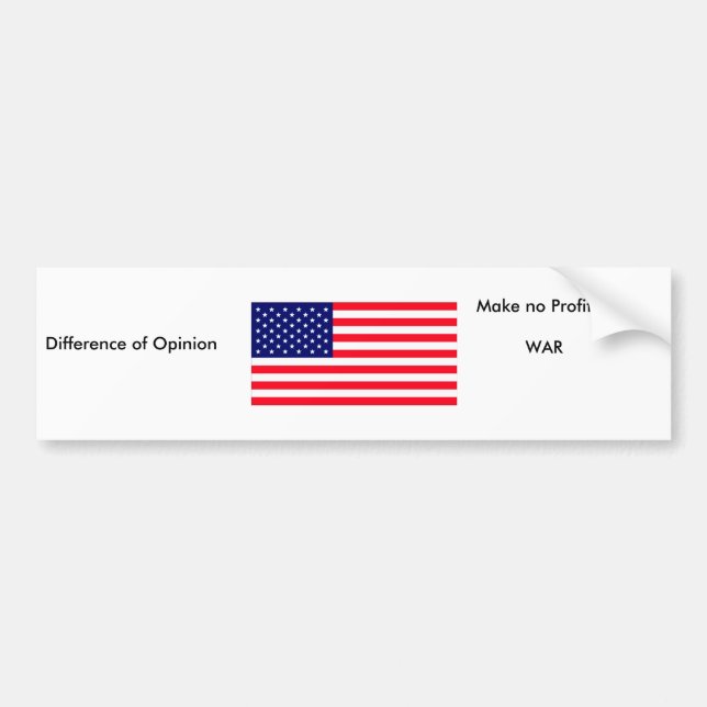 Machen Sie keinen Gewinn in KRIEG jGibney den Autoaufkleber (Vorne)