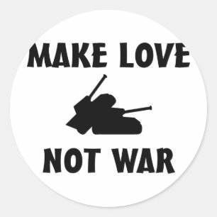 machen Sie Krieg der Liebe nicht Runder Aufkleber