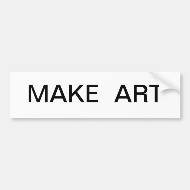 Machen Sie Kunst Autoaufkleber (Vorne)